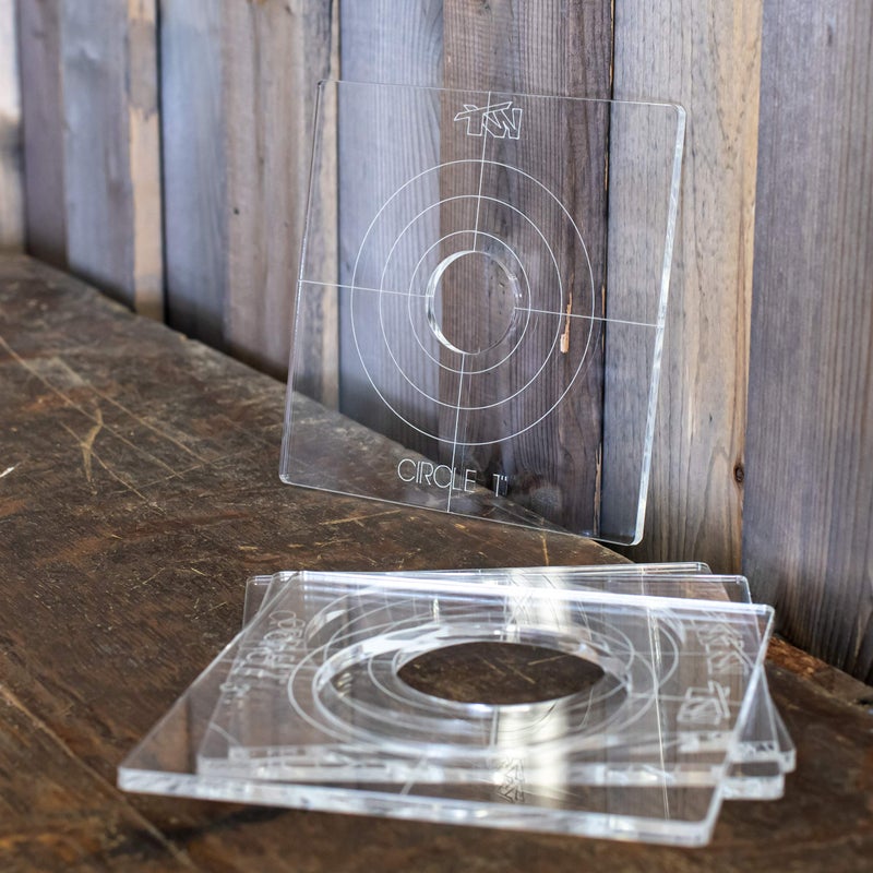 M'lis Nested Circles 4" to 1" - Acrylic Router Inlay Templates for Precise Wood Inlay Designs by Tarter Woodworking (MLIS) Multiple Layer Inlay System, Works with Router Inlay kit, Made in USA - Image 5